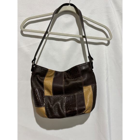 Womens Patchwork Purse Tote Shoulder Bag Hippie Western Boho Biker Retro - Picture 1 of 8